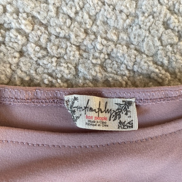 NWT Free People Bodysuit, Light Pink, Tank Top, Cutout Front, Size Small - Picture 3 of 8